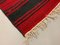 Vintage Turkish Red & Black Kilim Runner Rug, Image 8