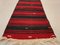 Vintage Turkish Red & Black Kilim Runner Rug, Image 3