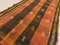 Vintage Turkish Brown Terracotta Kilim Runner Rug 8