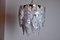Lámpara de araña italiana de cristal de Murano lila de Mazzega, años 70, Imagen 5