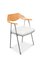 Mid-Century English White Leather & Oak 675 Chair by Robin Day for Hille 1