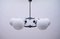 Lampada Orbit o da soffitto con 6 paralumi in vetro opalino, anni '60, Immagine 1
