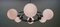 Lampada Orbit o da soffitto con 6 paralumi in vetro opalino, anni '60, Immagine 3