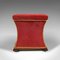 Antiker Englischer Velour Ottoman, 1890er 5