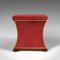 Antique English Velour Ottoman, 1890s 4