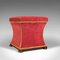 Antiker Englischer Velour Ottoman, 1890er 1