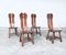 Brutalist Oak Dining Chairs from De Puydt, Belgium, 1960s, Set of 4 18