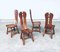 Brutalist Oak Dining Chairs from De Puydt, Belgium, 1960s, Set of 4, Image 15