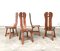 Brutalist Oak Dining Chairs from De Puydt, Belgium, 1960s, Set of 4 14