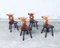 Brutalist Hard Wood Dining Chairs from Vervoort, 1960s, Set of 4 16