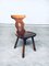 Brutalist Hard Wood Dining Chairs from Vervoort, 1960s, Set of 4, Image 6