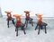 Brutalist Hard Wood Dining Chairs from Vervoort, 1960s, Set of 4 12
