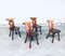 Brutalist Hard Wood Dining Chairs from Vervoort, 1960s, Set of 4 13
