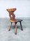 Brutalist Hard Wood Dining Chairs from Vervoort, 1960s, Set of 4 3