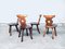 Brutalist Hard Wood Dining Chairs from Vervoort, 1960s, Set of 4 10