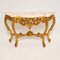 Antique French Style Gilt Wood Console Table 1