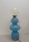 Blaue Murano Glas Tischlampe, 1970er 1
