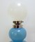 Lampe de Bureau en Verre Murano Bleu, 1970s 4