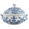 Large Antique Hand-Painted Porcelain Blue Onion Lidded Soup Bowl from Meissen 1