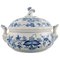 Antique Hand-Painted Porcelain Blue Onion Lidded Bowl from Meissen, Image 1