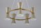 Mid-Century Swedish Brass & Metal Chandelier by Alf Svensson for Bergboms 3