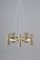 Mid-Century Swedish Brass & Metal Chandelier by Alf Svensson for Bergboms, Image 5