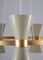 Mid-Century Swedish Brass & Metal Chandelier by Alf Svensson for Bergboms, Image 6