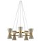 Mid-Century Swedish Brass & Metal Chandelier by Alf Svensson for Bergboms 1