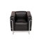 Black Leather LC2 Armchair by Le Corbusier for Cassina 6