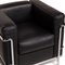Black Leather LC2 Armchair by Le Corbusier for Cassina 3