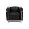 Black Leather LC2 Armchair by Le Corbusier for Cassina, Image 5