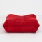 Rotes Togo Sofa aus Wildleder und Fußhocker von Michel Ducaroy für Ligne Roset, 2er Set 7