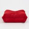 Togo Red Suede Sofa and Footstool by Michel Ducaroy for Ligne Roset, Set of 2 7