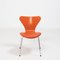 Orange Leather Series 7 Chairs by Arne Jacobsen for Fritz Hansen, Set of 8, Image 5