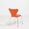 Orange Leather Series 7 Chairs by Arne Jacobsen for Fritz Hansen, Set of 8, Image 7