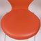 Orange Leather Series 7 Chair by Arne Jacobsen for Fritz Hansen 7