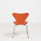 Orange Series 7 Stühle aus Leder von Arne Jacobsen für Fritz Hansen, 4er Set 9