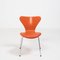 Orange Series 7 Stühle aus Leder von Arne Jacobsen für Fritz Hansen, 4er Set 6