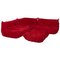 Togo Red Modular Sofa and Footstool by Michel Ducaroy for Ligne Roset, Set of 4 1