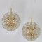 Brass Gold Murano Glass Sputnik Light Fixtures by Paolo Venini for Veart, Set of 2 2