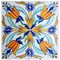 Azulejo antiguo hecho a mano de cerámica de Devres, France, años 10, Imagen 1