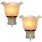 Wall Sconces in Brass and Textured Glass from Doria, 1960s, Set of 2 1
