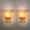 Wall Sconces in Brass and Textured Glass from Doria, 1960s, Set of 2 7