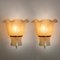 Wall Sconces in Brass and Textured Glass from Doria, 1960s, Set of 2, Image 7