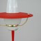 Italian Red Lantern in Milk Glass & Brass, 1950s 10
