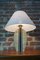 Lámpara de mesa de latón y piedra con incrustaciones, años 70, Imagen 2