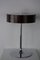 Wood Chrome and Glass Lamp from Aluminor, Image 1
