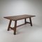 Mid-Century French Modernist Oak Dining Table, 1950s, Image 1