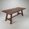 Mid-Century French Modernist Oak Dining Table, 1950s, Image 6