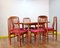 Mid-Century Danish Teak Dining Set from Benny Linden, Set of 7 1